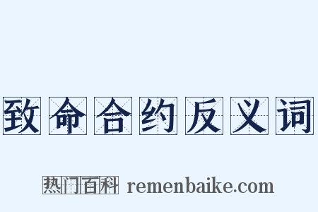 致命合约反义词是什么意思的图片
